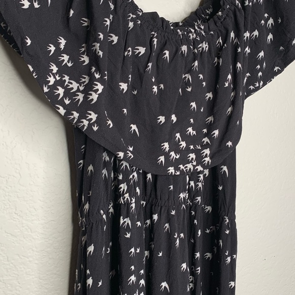 Together Off the Shoulder Bird Print Ruffle Dress - Picture 5 of 7